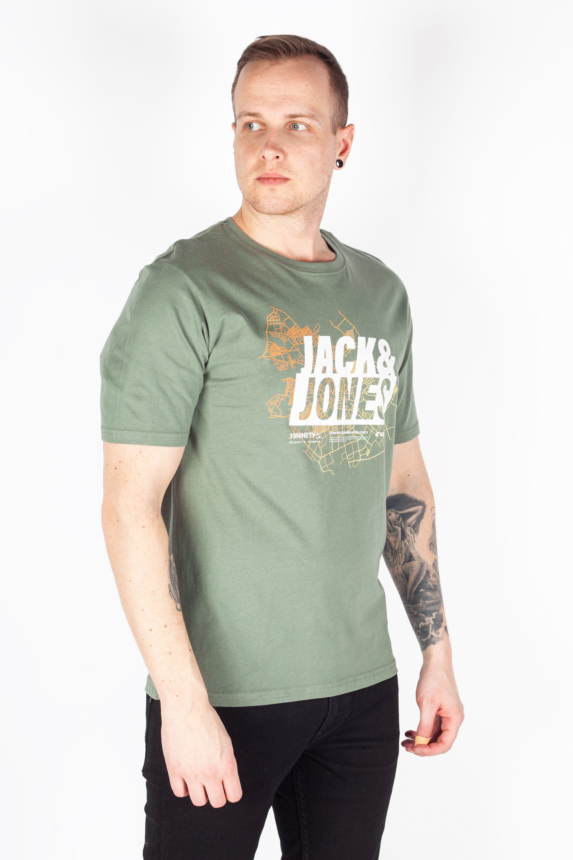 T-krekls JACK & JONES 12277931-Agave-Green