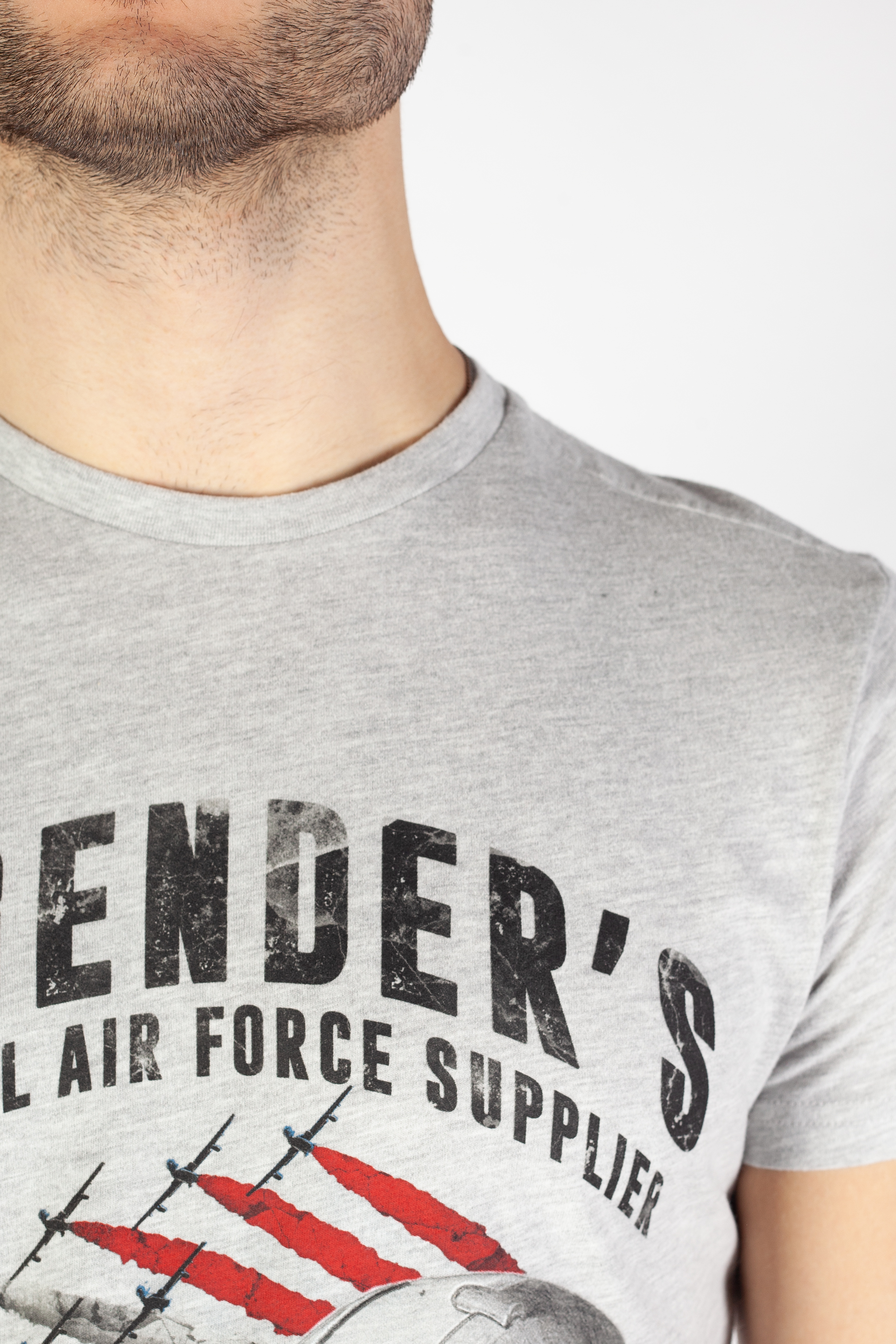 T-krekls LEGENDERS HELMET-GREY-MELANGE