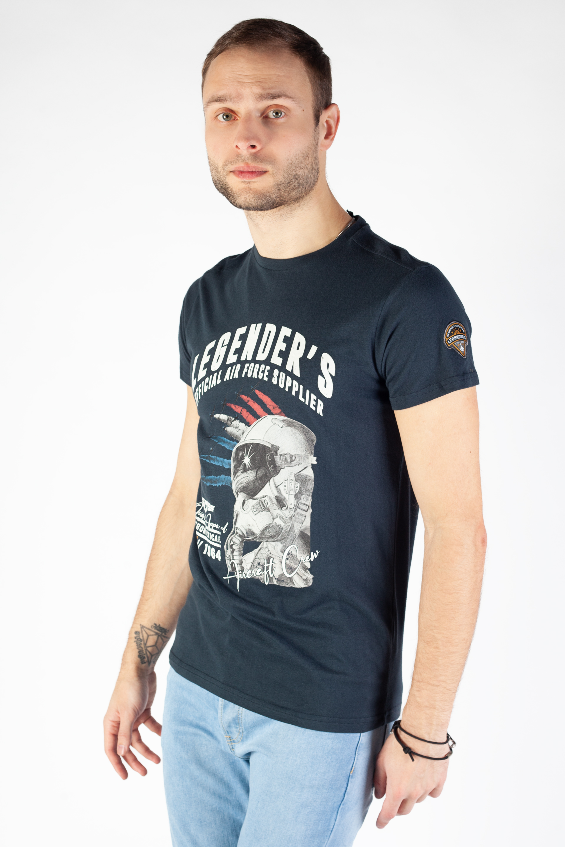 T-krekls LEGENDERS HELMET-HUDSON-BLUE