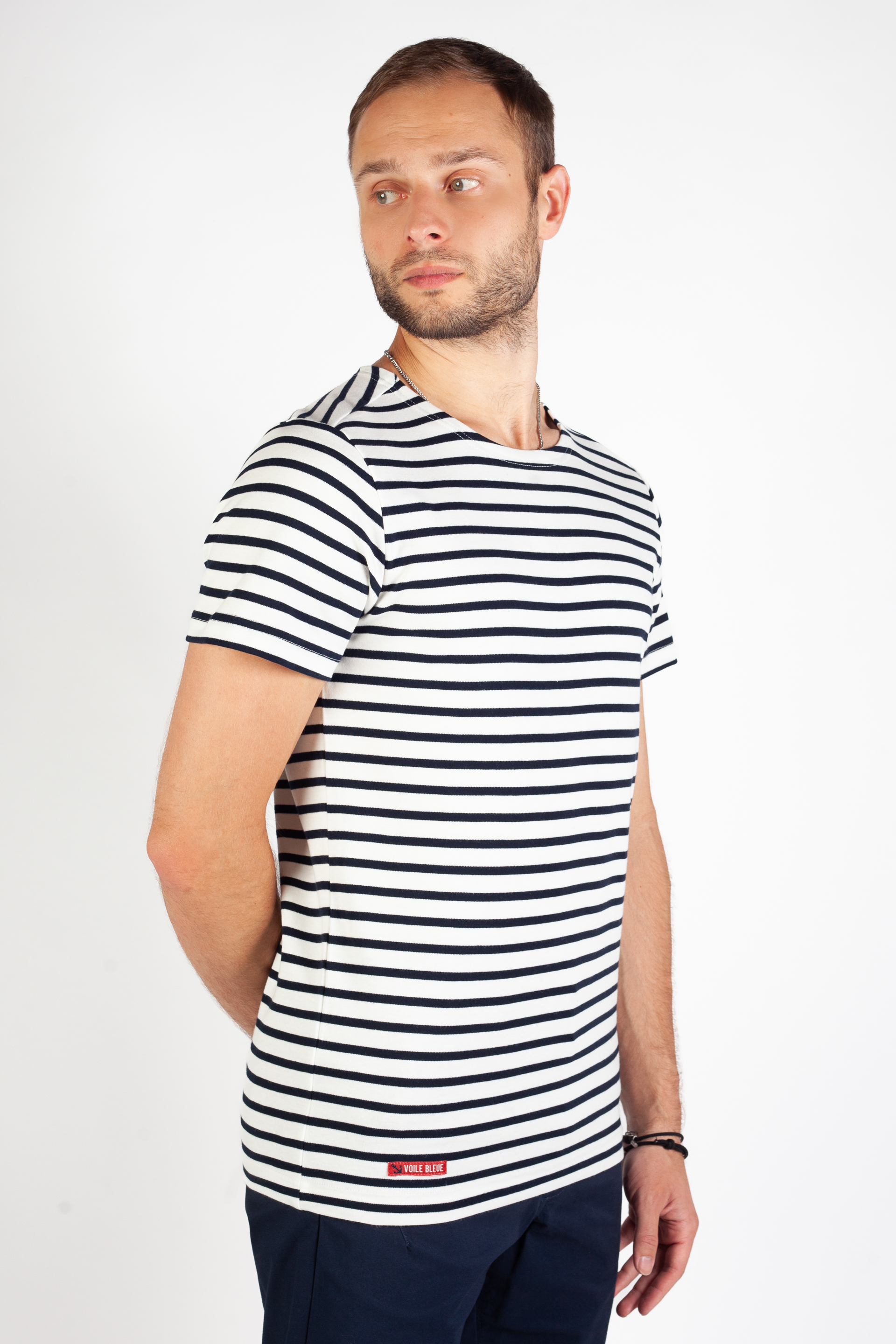 T-krekls VOILE BLEUE CHAMPION-OFFWHITE-NAVY