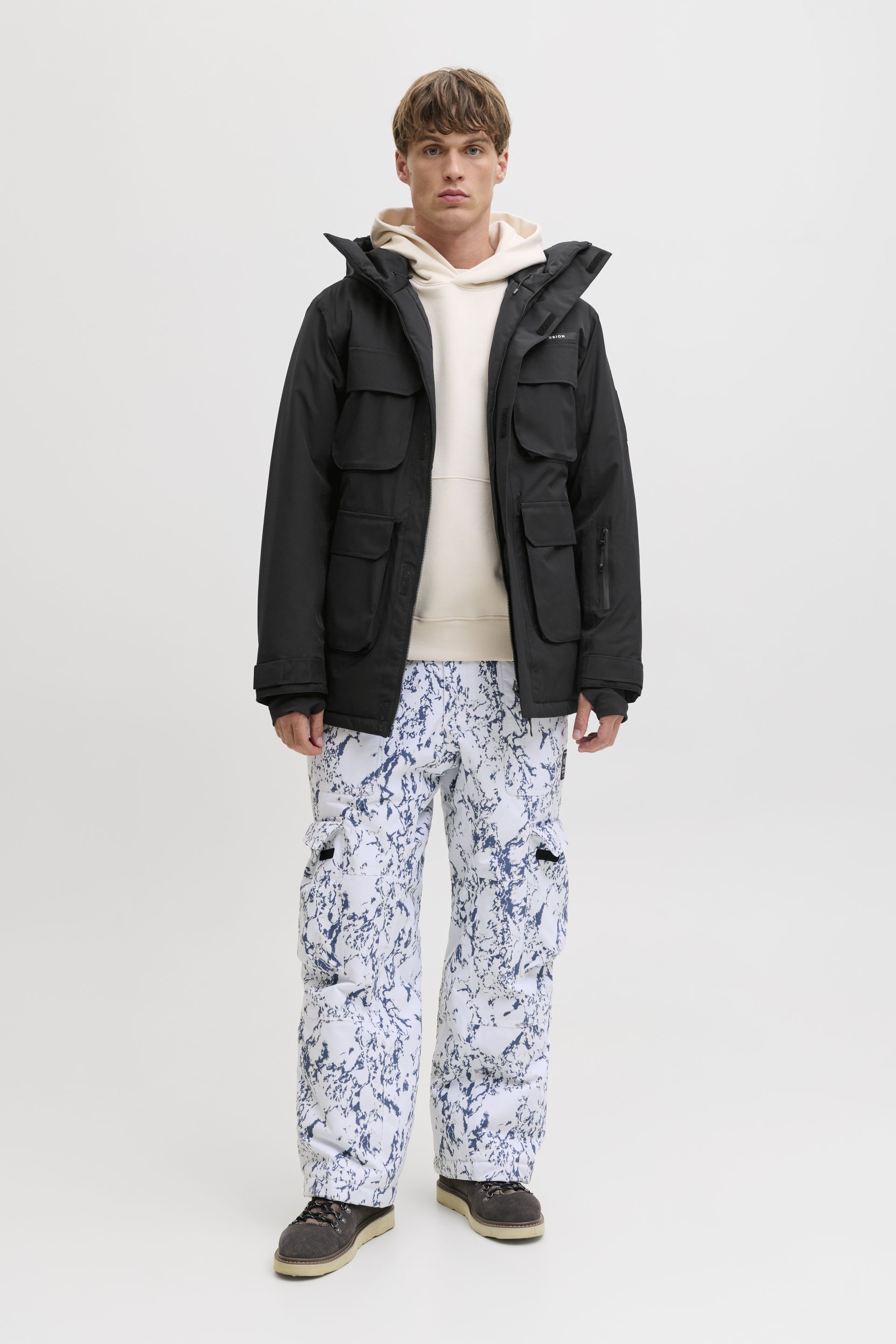 Ziemas jaka JACK & JONES 12284695-Black-Beauty