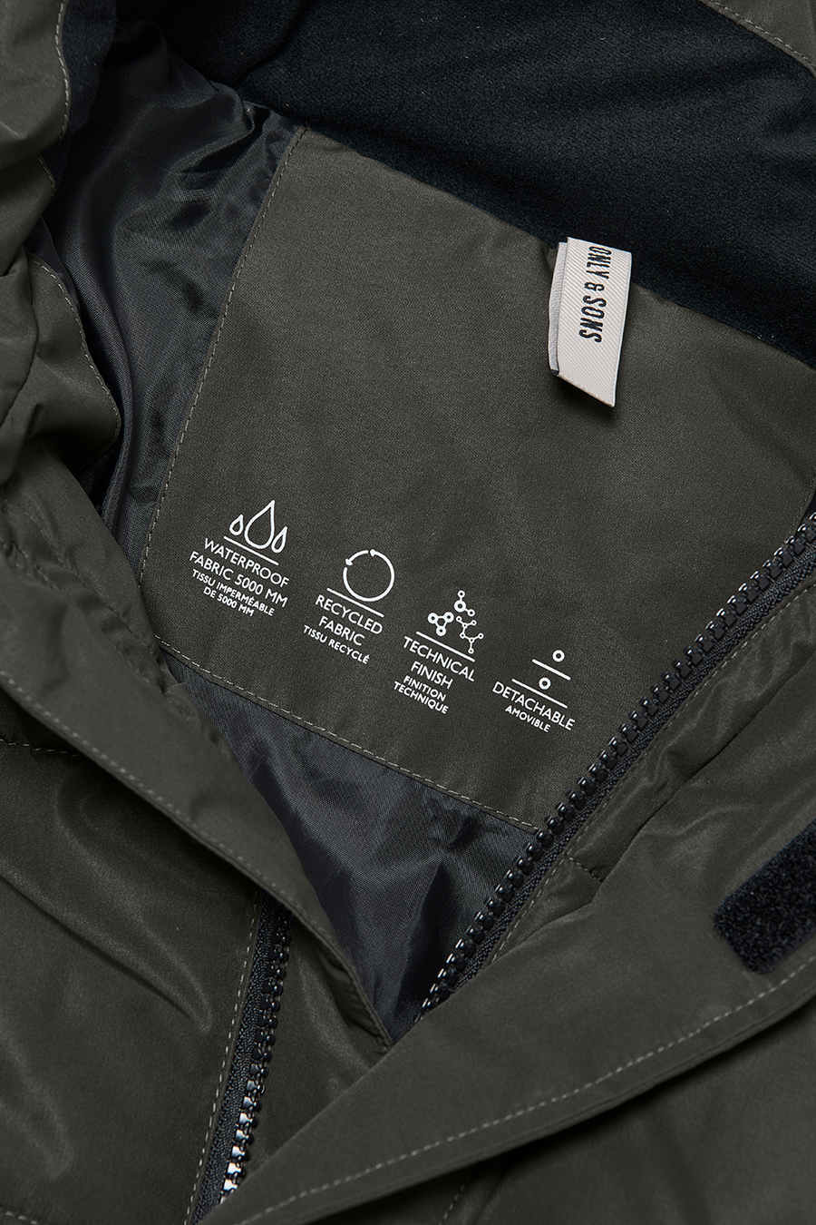 Ziemas jaka ONLY & SONS 22020156-Peat