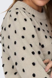 Džemperis JACQUELINE DE YONG 15304813-Cement-BLACK