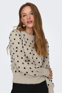 Džemperis JACQUELINE DE YONG 15304813-Cement-BLACK