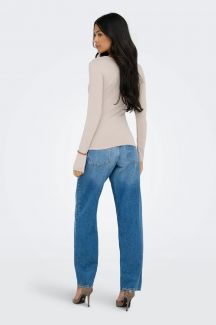 T-krekls ar garām rokām JACQUELINE DE YONG 15272092-Chateau-Gray