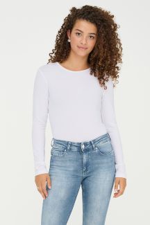 T-krekls ar garām rokām JACQUELINE DE YONG 15272092-White