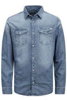 Džinsa krekls JACK & JONES 12138115-Medium-Blue