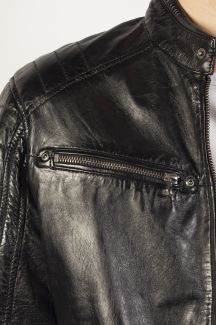 Ādas jaka GIPSY GBDerry-LAORV-BIO-BLACK