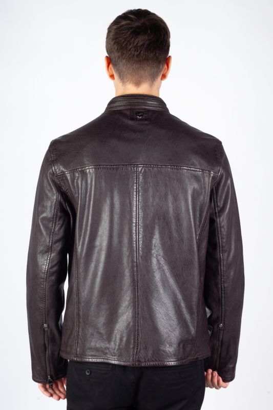 Ādas jaka MAURITIUS 1201-0848-dark-brown