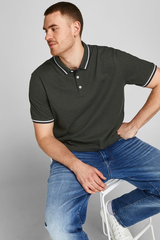 Polo krekls JACK & JONES 12143859-Forest-Night