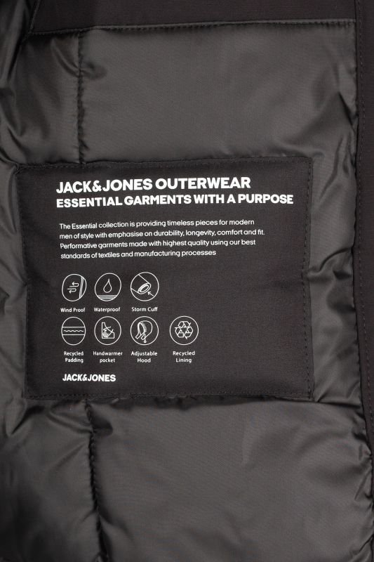 Ziemas jaka JACK & JONES 12278782-Black