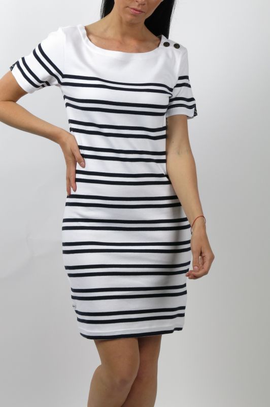 Kleita VOILE BLEUE COACHELLA-WHITE-NAVY