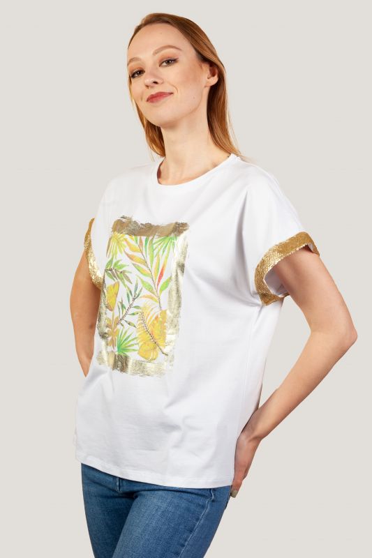 T-krekls BLUOLTRE DJ72876-WHITE-GOLDEN