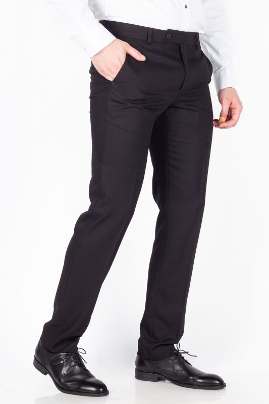 Klasiskās bikses FRAPPOLI 6211-VENUS-SIYAH-PANTS