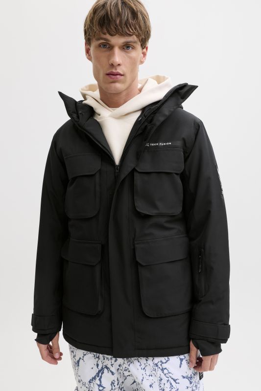 Ziemas jaka JACK & JONES 12284695-Black-Beauty