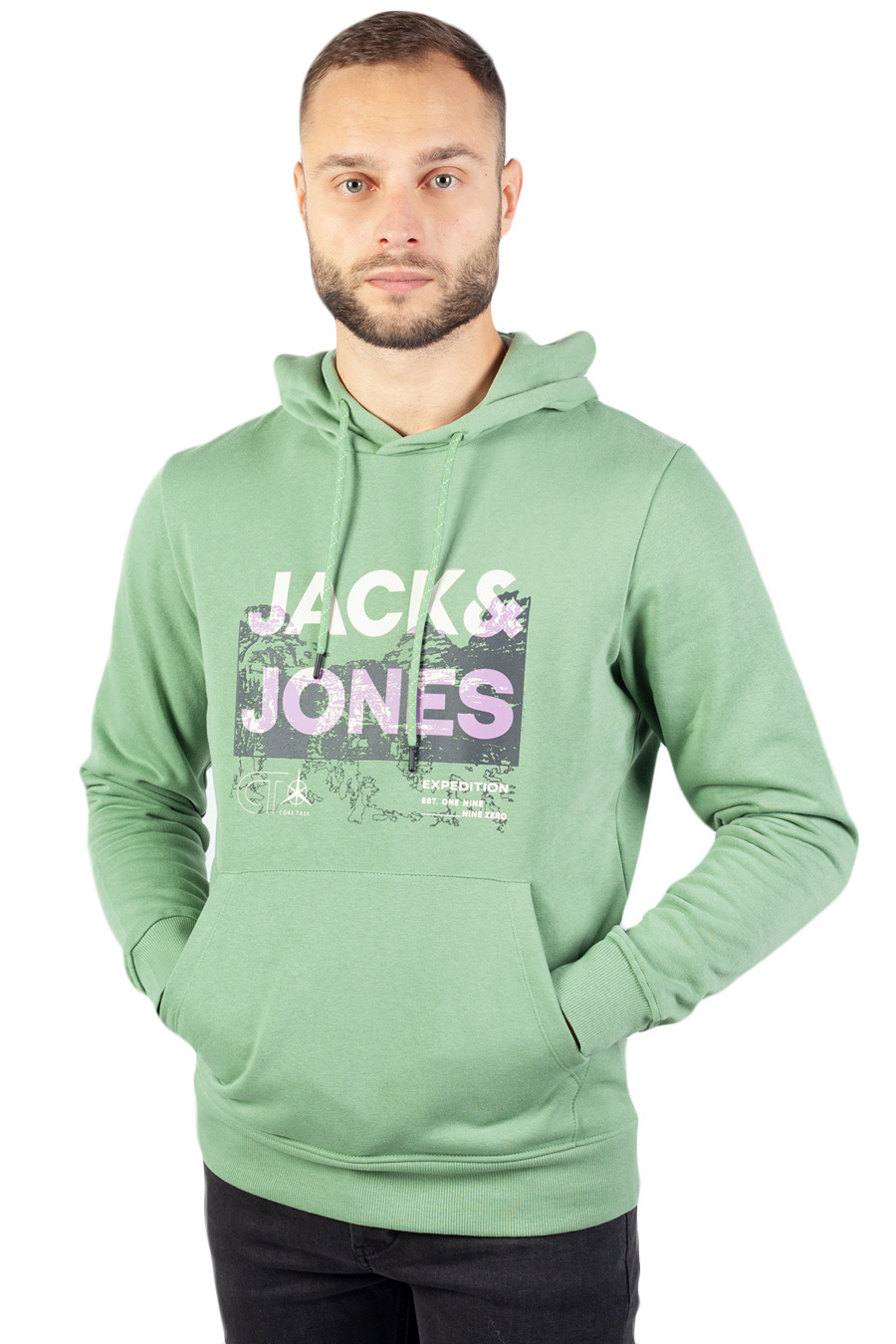 Спортивный свитер JACK & JONES 12210076-Loden-Frost