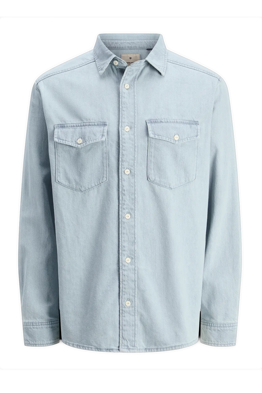 Джинсовая рубашка JACK & JONES 12275137-Light-Blue