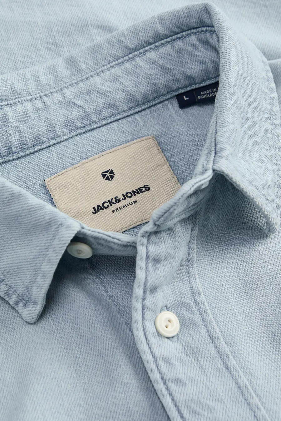 Джинсовая рубашка JACK & JONES 12275137-Light-Blue