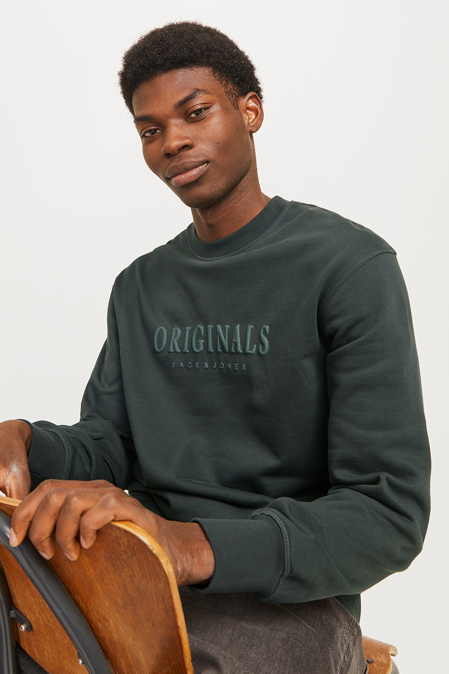 Спортивный свитер JACK & JONES 12285949-Forest-River