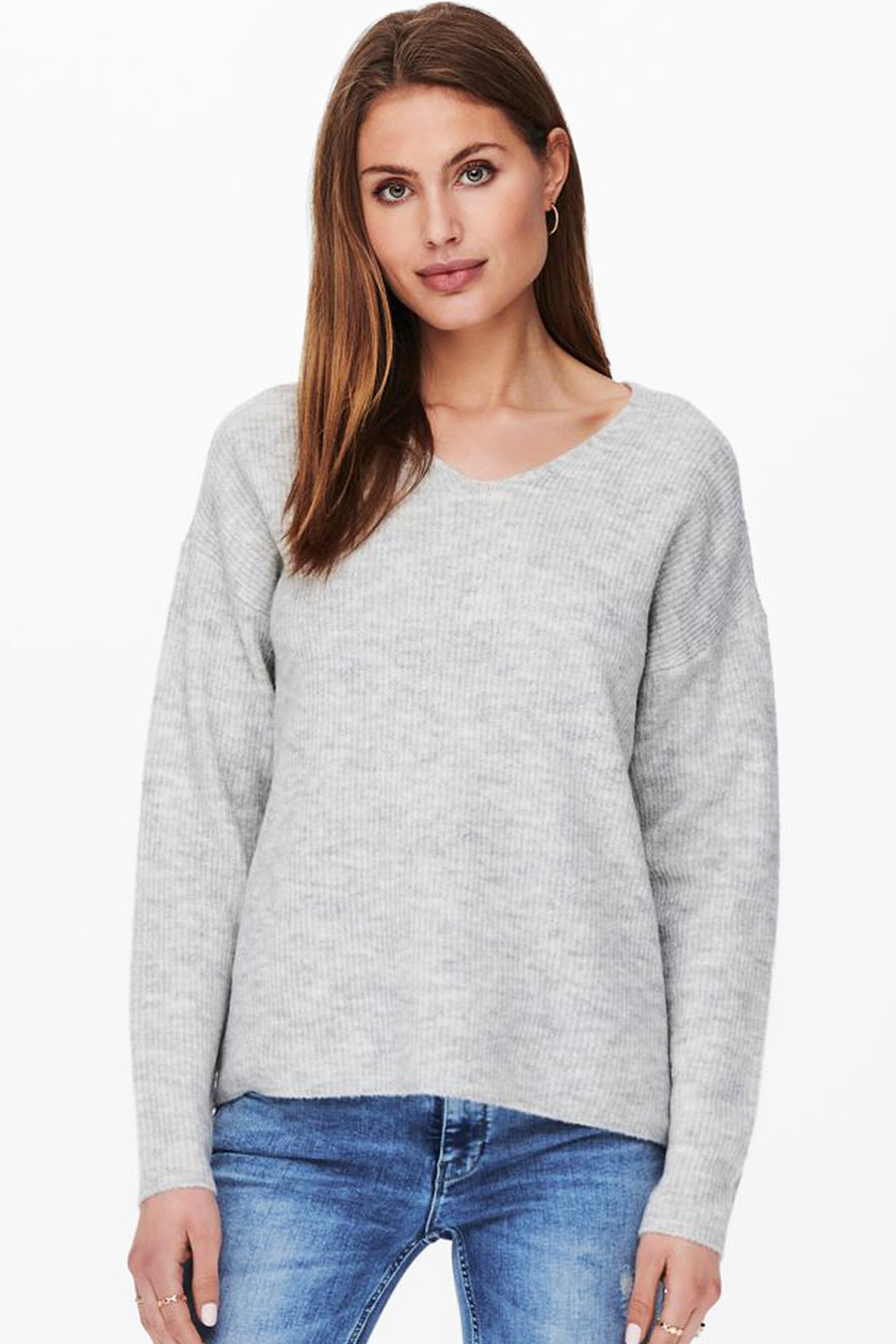 Свитер ONLY 15204588-L-Grey-Melange