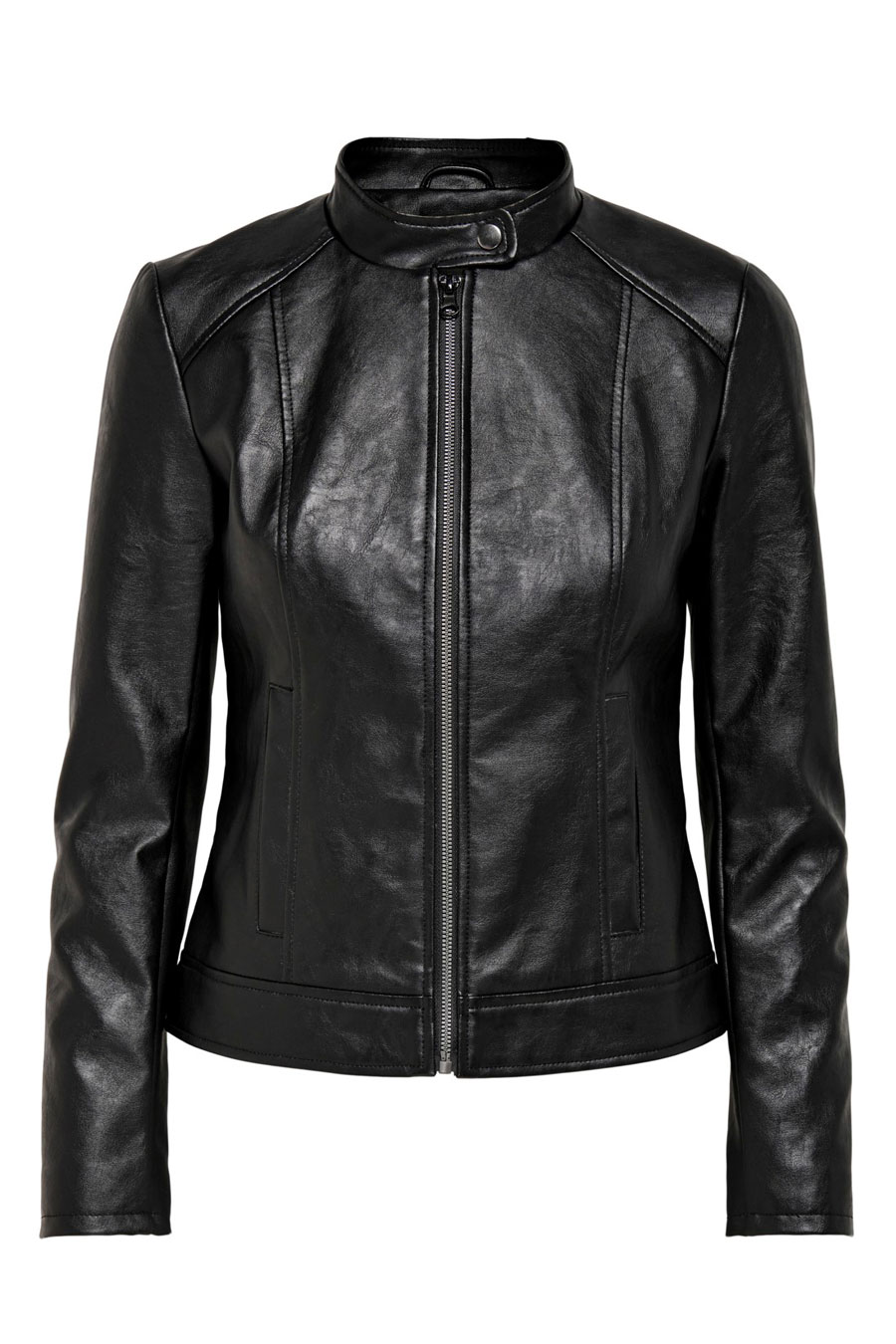 Кожаная куртка JACQUELINE DE YONG 15241382-Black