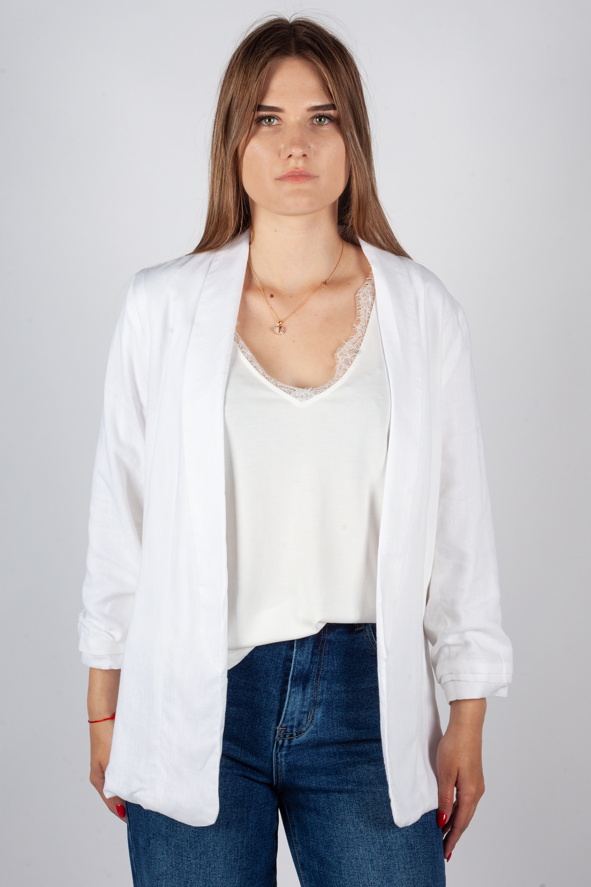 Пиджак PIECES 17154738-Bright-White