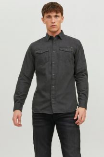 Джинсовая рубашка JACK & JONES 12138115-Black