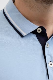 Рубашкa поло JACK & JONES 12143859-Chambray-Blue