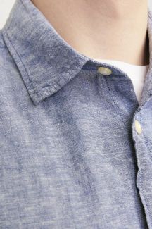 Льняная рубашка JACK & JONES 12253721-Faded-Denim