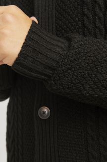 Вязаная кофта JACK & JONES 12258484-Black