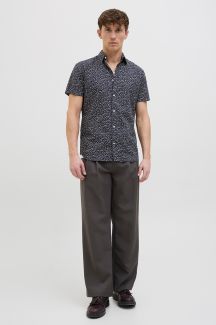 Льняная рубашка JACK & JONES 12274951-Night-Sky