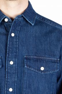 Джинсовая рубашка JACK & JONES 12275137-Dark-Denim