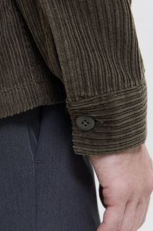 Бархатная рубашка JACK & JONES 12282350-Black-Olive