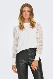 Спортивный свитер JACQUELINE DE YONG 15220558-White-Alyssum