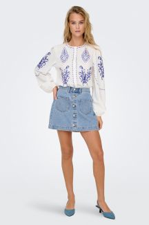 Джинсовая юбка ONLY 15349035-Light-Blue