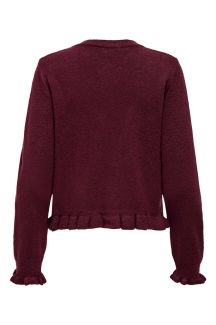 Вязаная кофта JACQUELINE DE YONG 15363485-Maroon-Banner