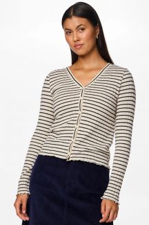 Вязаная кофта PIECES 17154805-Birch-BLACK