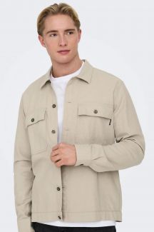 Льняная рубашка ONLY & SONS 22019758-Silver-Lining