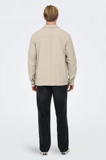 Льняная рубашка ONLY & SONS 22019758-Silver-Lining