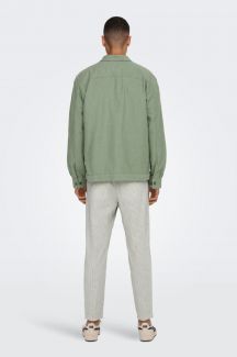 Льняная рубашка ONLY & SONS 22019758-Swamp