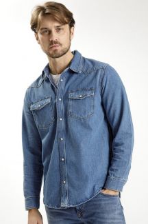Джинсовая рубашка CROSS JEANS A222-007
