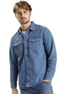 Джинсовая рубашка CROSS JEANS A222-007