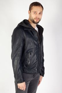 Кожаная куртка DEERCRAFT DMJunis-LASOV-black-blu