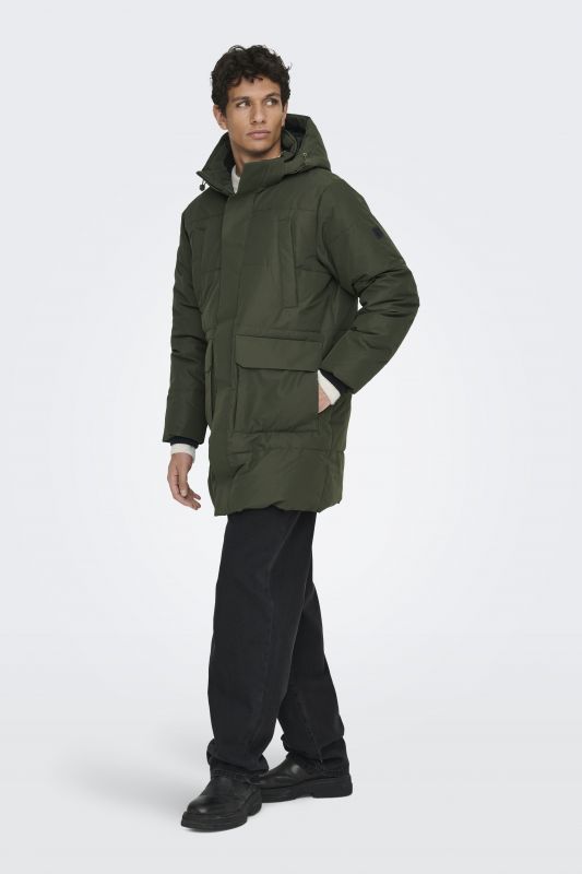 Зимняя куртка ONLY & SONS 22036983-Forest-Night